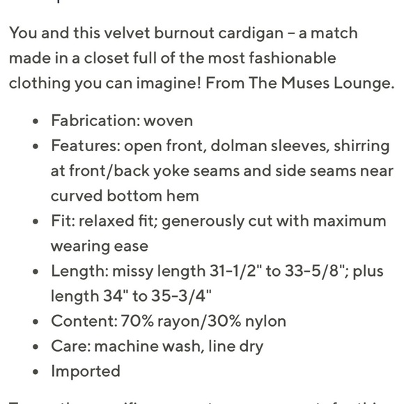 NWOT The Muses Lounge Cardigan Size Small Sage Green Velvet Burnout Long Sleeve - Picture 9 of 10